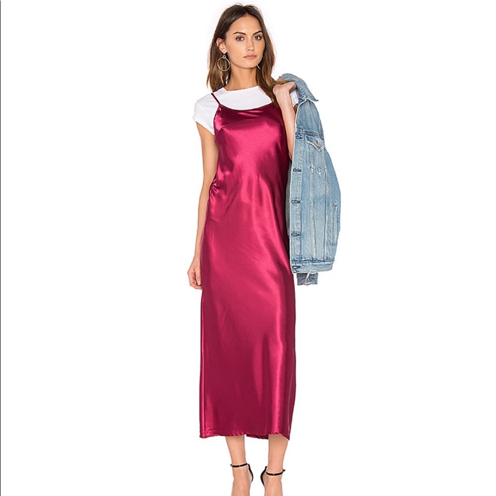 C&C California Erin Maxi Dress in Red Velvet